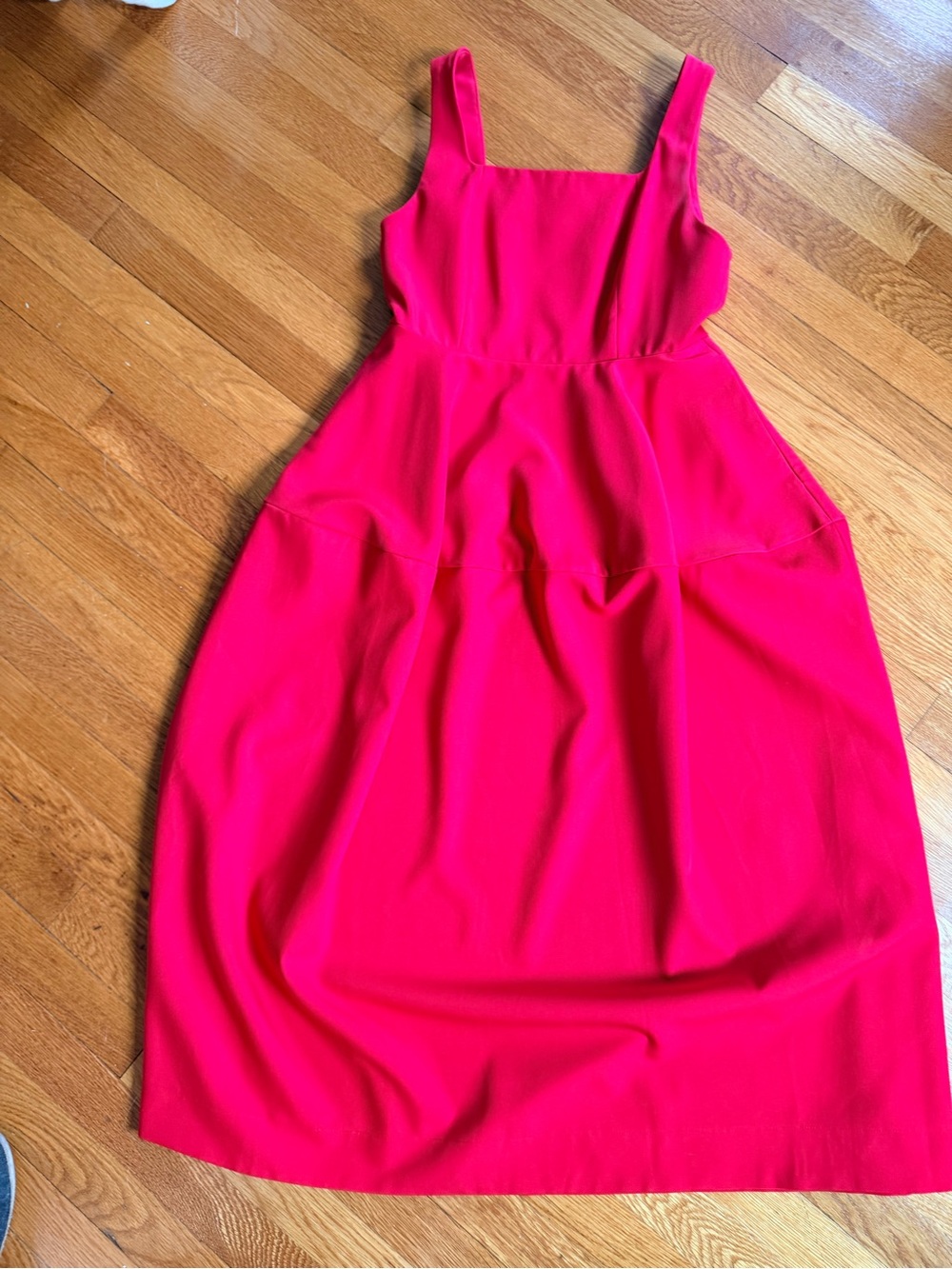 Red Sleeveless Midi Dress - Unbranded